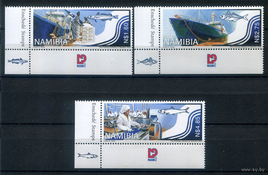 Намибия - 2004г. - добыча рыбы, рыбная индустрия - 3 марки - полная серия, MNH [Mi 1132-1134]. #3-WK-Z-1-20