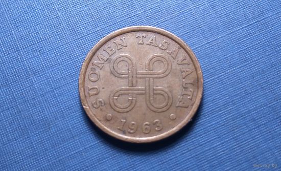 5 пенни 1963. Финляндия.
