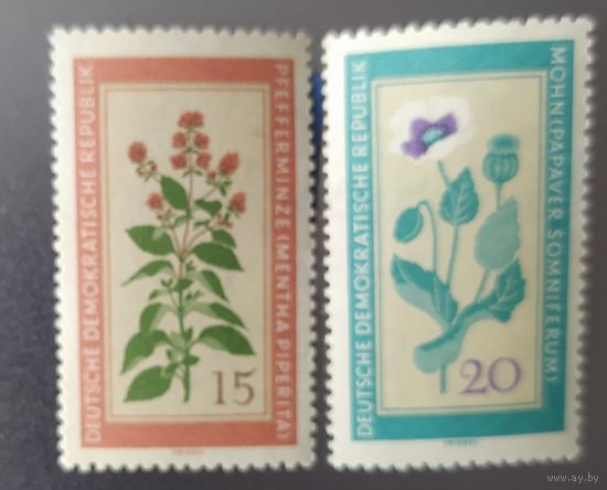 ГДР 1960 цветы 2 из 6