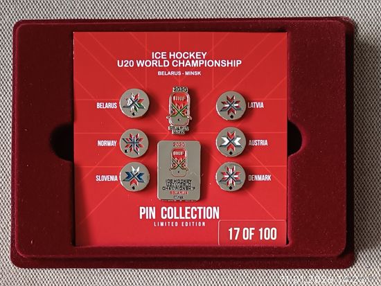 Хоккей Чемпионат мира U20 2020 Минск (официальный набор значков + программа)