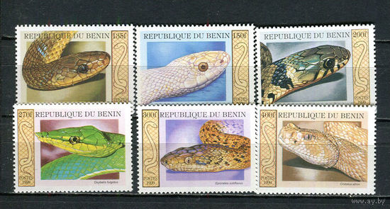 Бенин - 1999 - Рептилии - [Mi. 1177-1182] - полная серия - 6 марок. MNH.  (Лот 63HG)-T41P20