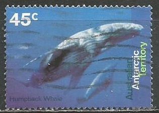 Австралийская Антарктика. Крестовидный делфин. 1995г. Mi#102.