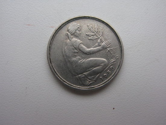 ФРГ 50 пфеннигов 1950 G
