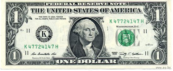 1 доллар США 2009 K.