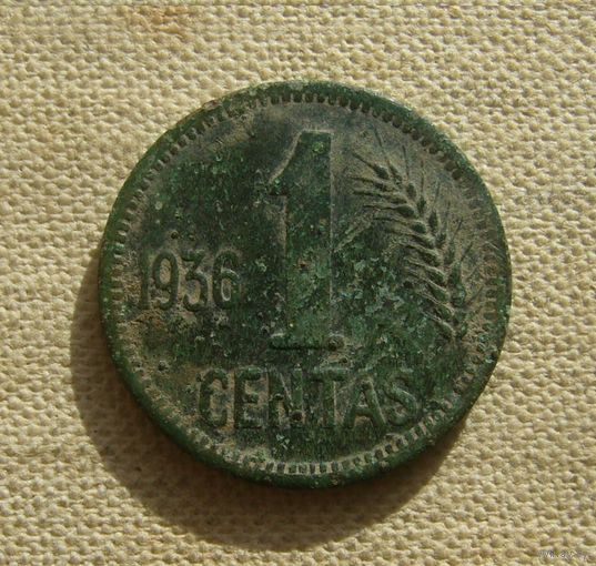 1 цент 1936 год.