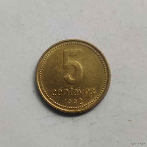 Аргентина 5 сентаво 1992 г.