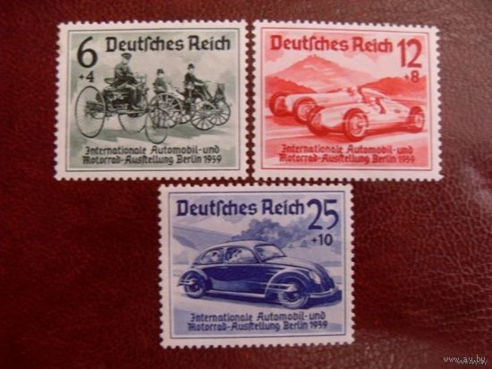 DR Рейх. Mi. 686-88 1939 год MNH ** - Mi.110 euro (автомобиль, машина)