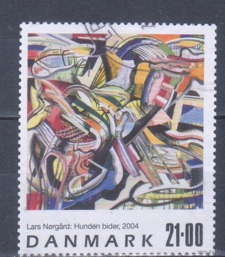 [285] Дания 2004. Современное искусство.Живопись. Высокий номинал. Гашеная марка.