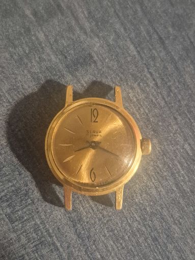 Часы слава. Позолота. Au12.5 в ремонт