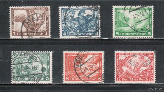 Германия(Рейх)-1933,(Мих.499-504) гаш. ,  Оперы Вагнера, 6 марок