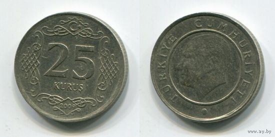 Турция. 25 куруш (2009)