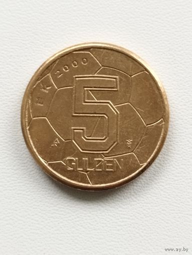 Нидерланды 5 гульденов 2000 г. Чемпионат Европы по футболу.