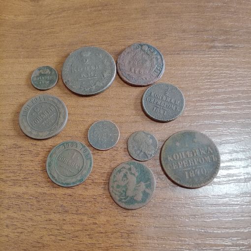 Большой сборный лот монет РИ 10 штук