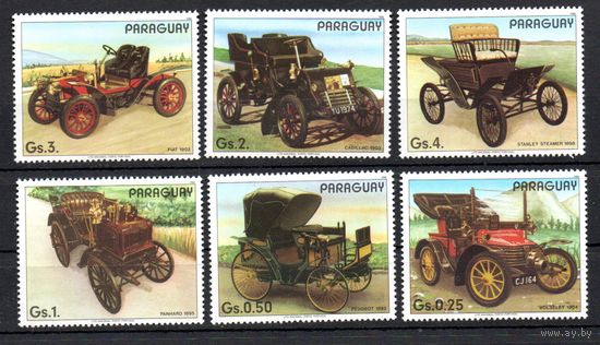 Ретро автомобили  Парагвай 1986 год 6 марок