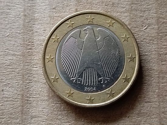 Германия 1 евро, 2004"F". (-U-обм-D-65)