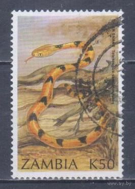 [1550] Замбия 1994. Фауна.Рептилии.Змеи. Гашеная марка.