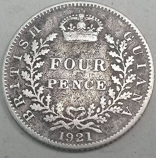 А2.10 британская Гвиана 1921 серебро
