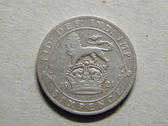 Великобритания 6 пенсов 1921г.