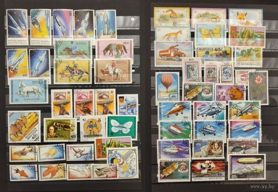 Монголия, сборный лот гашеных марок.