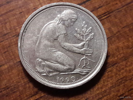 Германия ФРГ 50 пфеннигов 1990 (A)