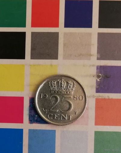 Нидерланды 25 центов 1980