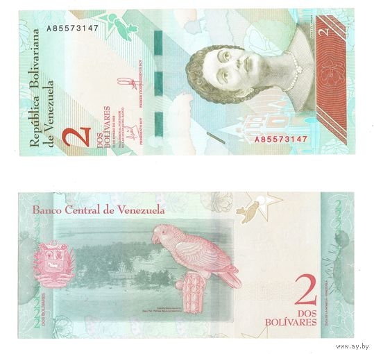 Венесуэла 2 боливара 2018 год серия A
