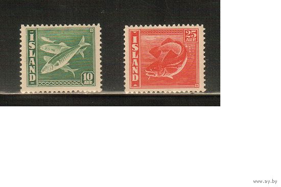Исландия-1940(Мих.215-216) , ** , Морская Фауна, Рыбы