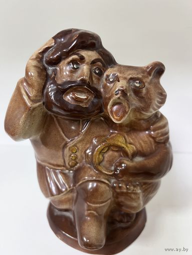 Статуэтка мужик с медведем ссср редкость с рубля