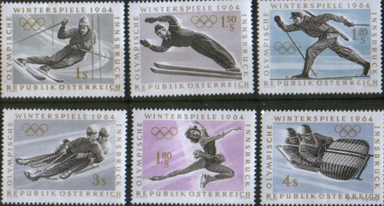 6 марок из серии 1963г. Австрия "Зимние ОИ в Инсбруке" MNH
