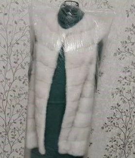 НОРКОВЫЙ ЖИЛЕТ. ЛЮКС! ШИКАРНЫЙ КАРДИГАН НОРКОВЫЙ. 44