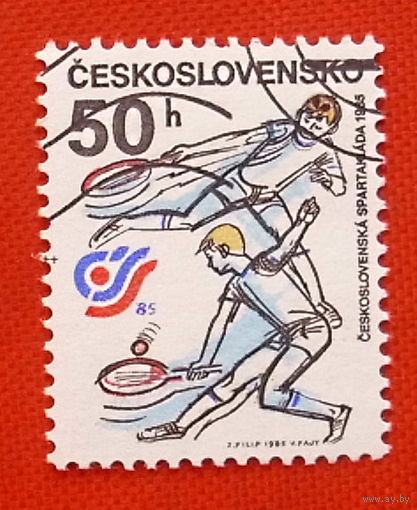 Чехословакия. Теннис. ( 1 марка ).