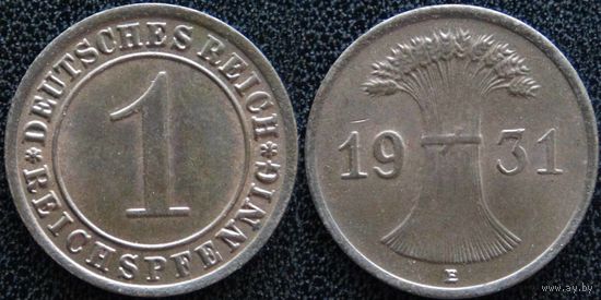 YS: Германия, 1 рейхспфенниг 1931E, KM# 37 (2)