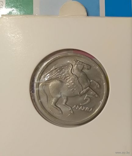 Греция 5 драхм 1973 в холдере