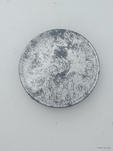 Германия 5 пфеннигов  1916 года . A