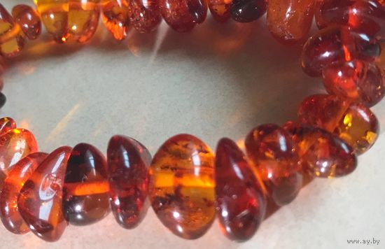 Винтажные бусы из натурального янтаря СССР, 43г