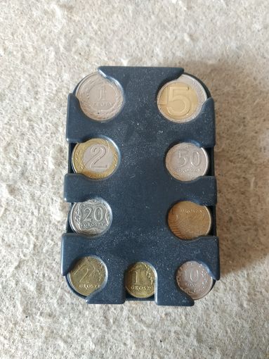 Монетница для ходовых монет Польши + монеты.