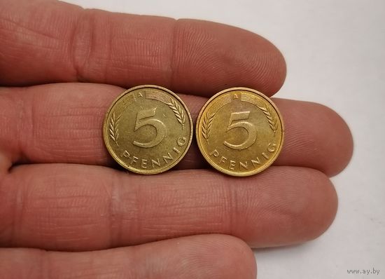 5 пфеннигов 1993г. (А). Германия.