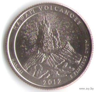 25 центов 2012 г. Парк=14 Национальный парк Гавайские вулканы Гаваи Двор Д _UNC