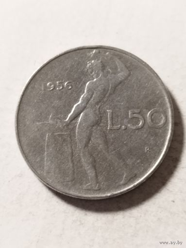 Италия 50 лир 1956