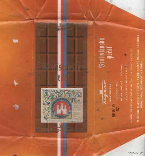 Обертка от шоколада Figaro (Словакия, 90-е)