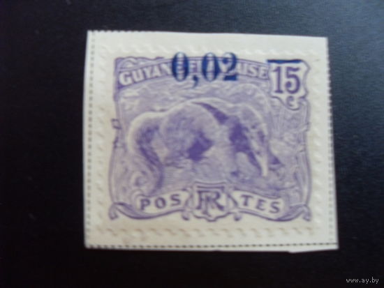 Франция. Французские колонии (Гвиана) 1922 Mi:FR-GY 95 муравьед