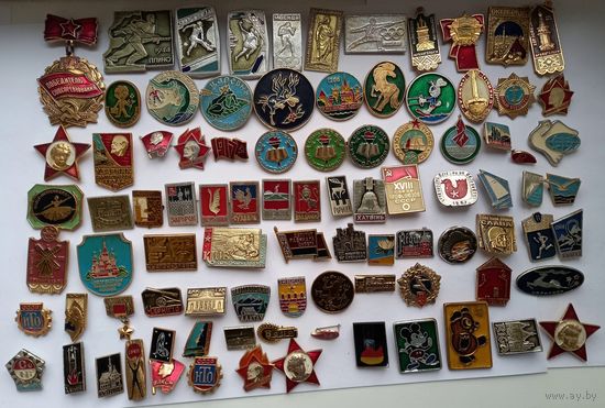 Значки СССР 90 штук