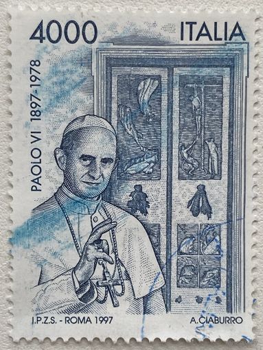 Марка Италии 1997 г. Папа римский Павел VI