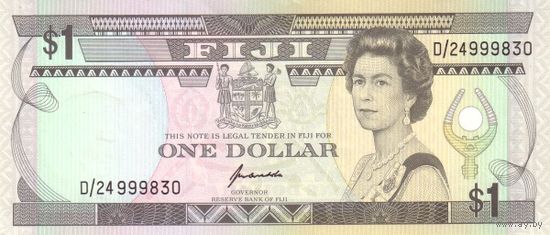 Фиджи 1 доллар 1993 года UNC p89