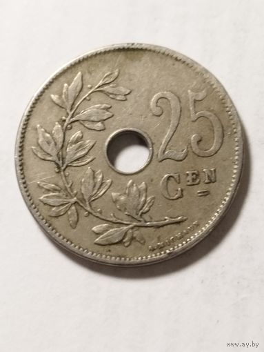 Бельгия 25 сентим 1908