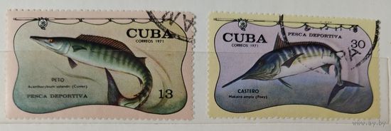 РАСПРОДАЖА КОЛЛЕКЦИИ. Куба. марки "рыбы"
