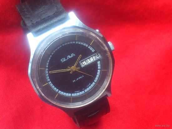Часы СЛАВА 2428 из СССР 1980-х , РЕДКИЕ , в ДОСТОЙНОМ СОСТОЯНИИ