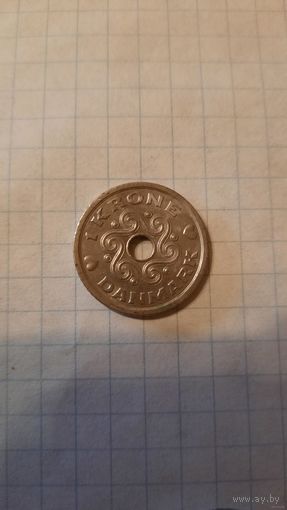Дания 1 крона 1992 г.