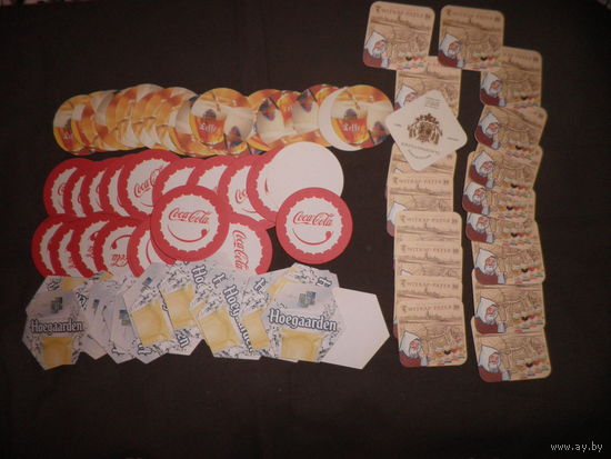 Подложки,подставки,бирдекели 80 шт 4 вида.Новые.