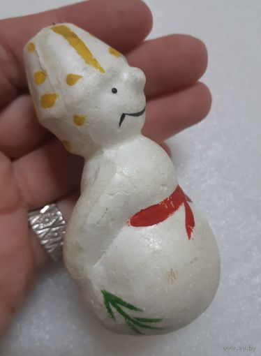 Игрушка ёлочная Снеговик , пенопласт. СССР
